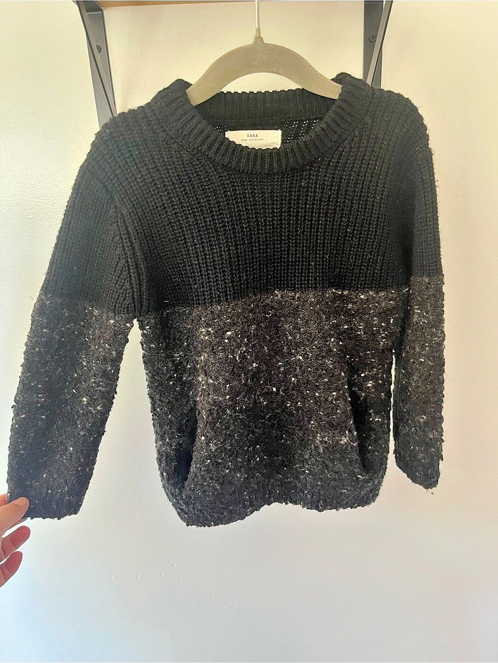 Zara The Knitwear Color Block Sweater Boys Size 6